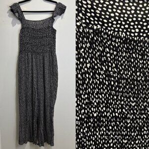 Black and White Polka Dot Romper Size Large